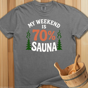 Weekend 70 Percent Sauna T-Shirt - SaunaMerch