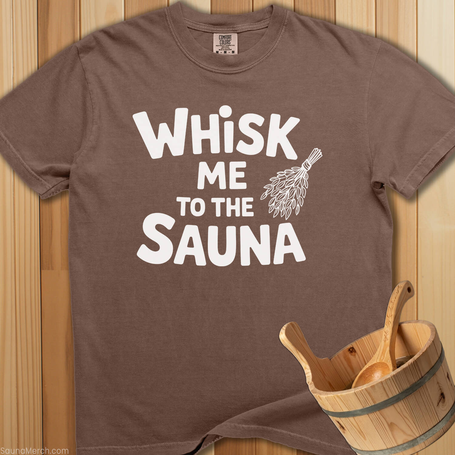 Whisk Me To Sauna T-Shirt - Espresso