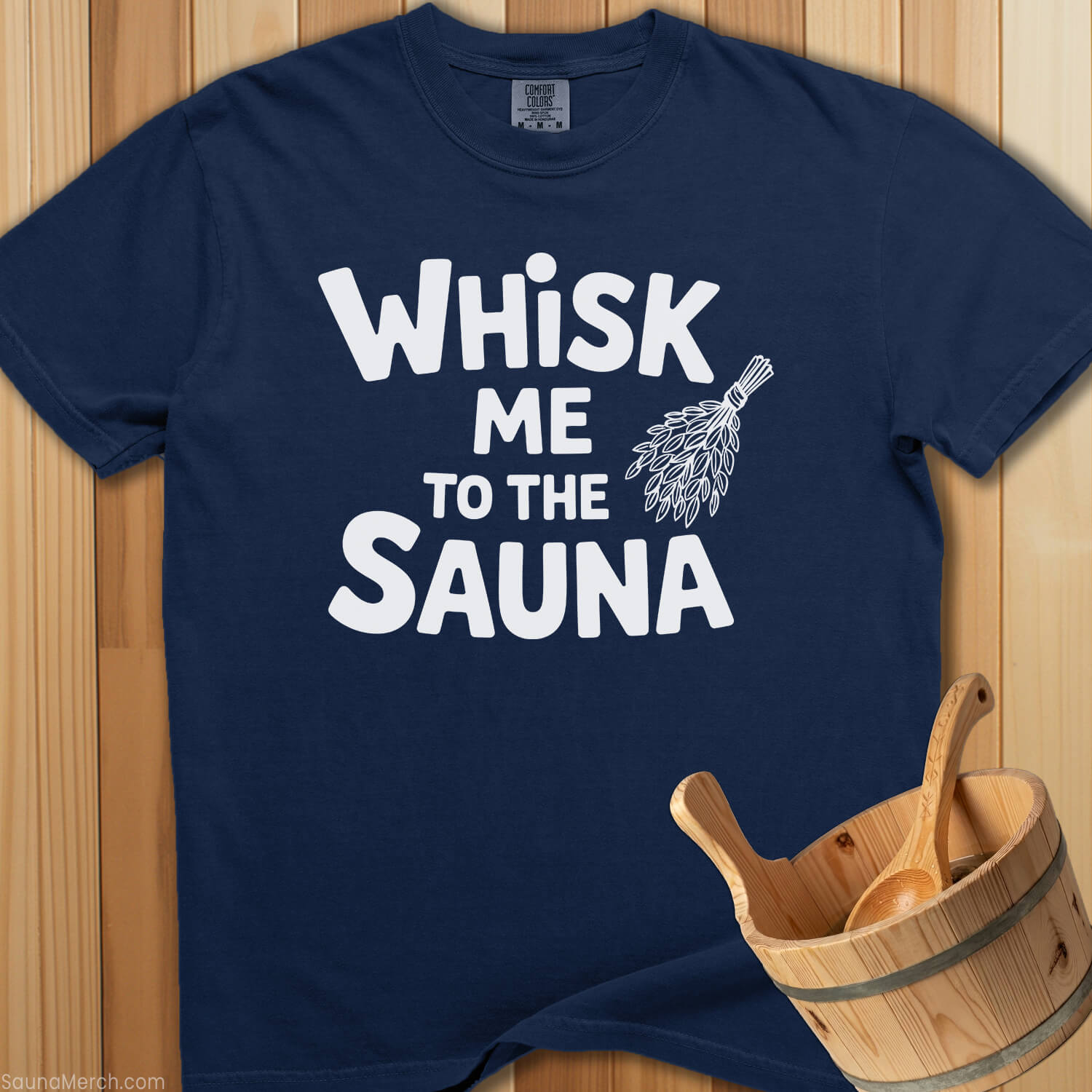 Whisk Me To Sauna T-Shirt - Navy